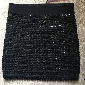 Black Sequin Skirt